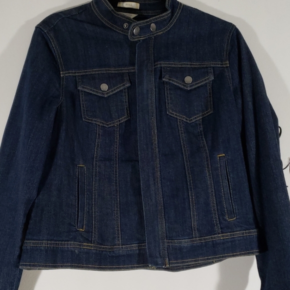 Good Vibes Only- Zippered Jean jacket - 317 - Picture 4 of 6